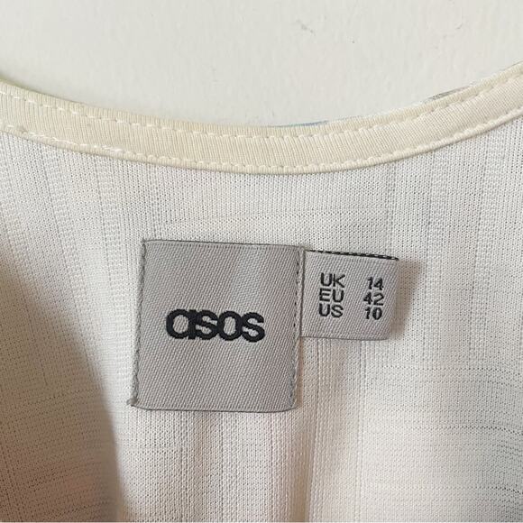 ASOS Floral Textured Short Sleeve Bodycon Dress 10 - Picture 6 of 8